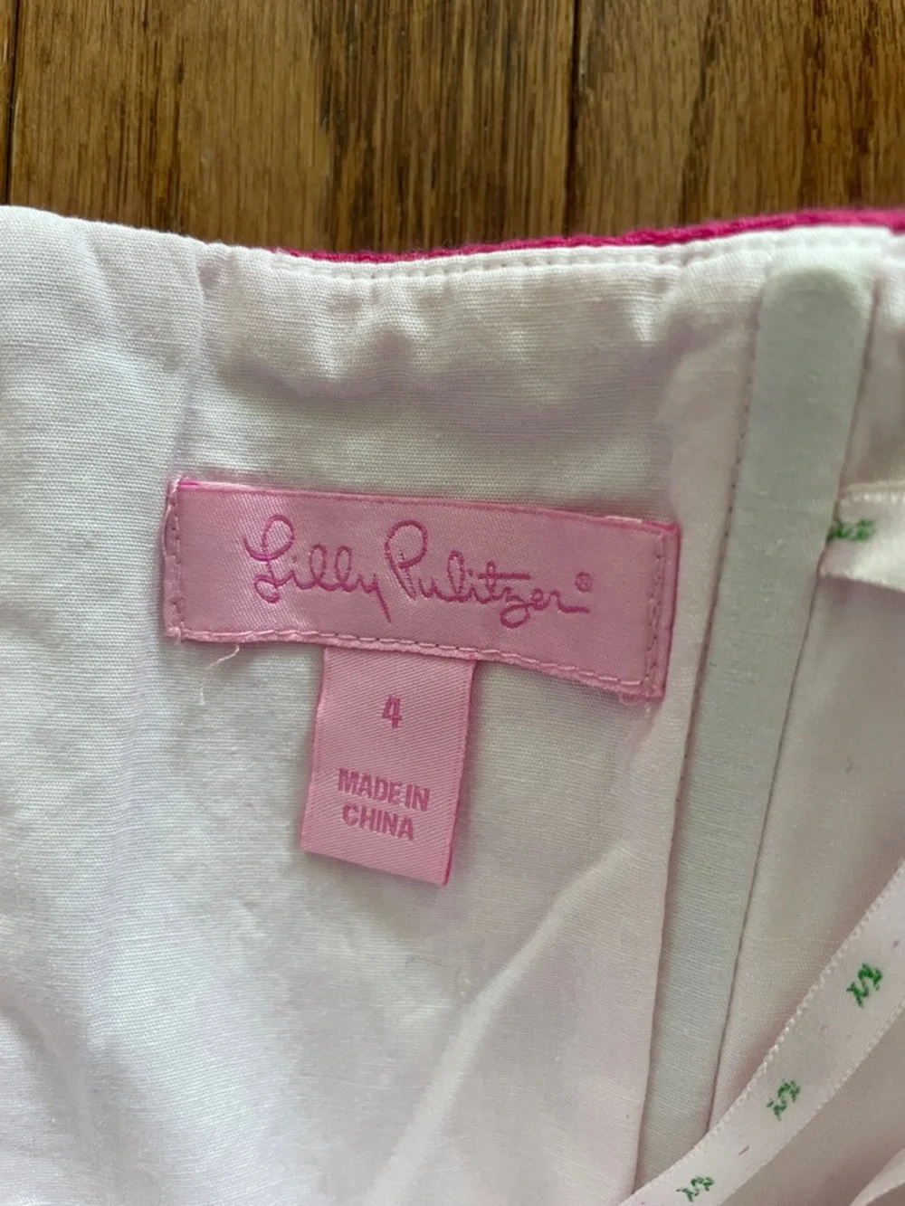 Lilly Pulitzer Pink Embroidered Strapless Dress Women’s Sz 4 - Picture 9 of 11